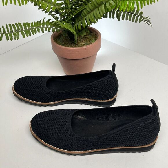 Eileen Fisher Etta Knit Slip-On Shoes Black Size 7‎ Comfort Flats Lightweight - Picture 6 of 13